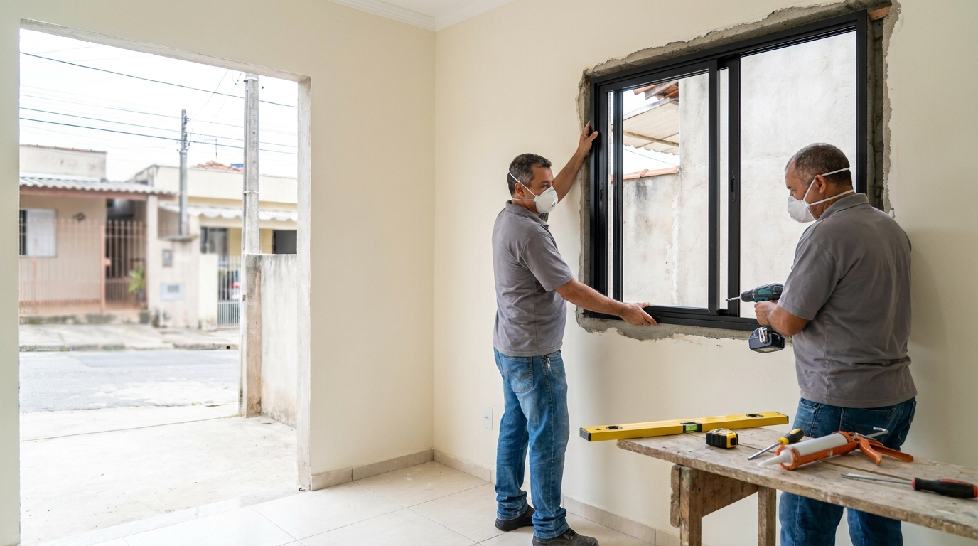 Esquadria de alumínio preta em Belo Horizonte-MG